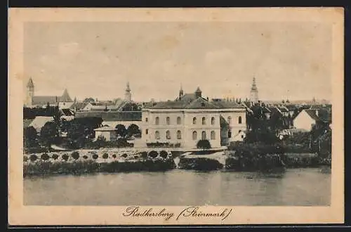 AK Radkersburg, Blick über die Mur zum Ort hinüber