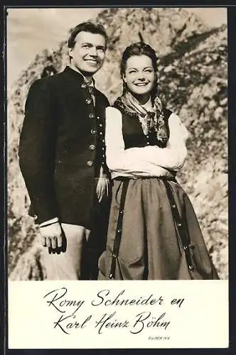 AK Schauspieler Romy Schneider und Karl Heinz Böhm in Sissi, die junge Kaiserin