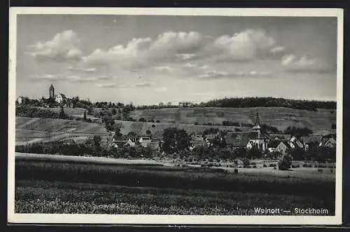 AK Stockheim / Württ., Gesamtansicht vom Feld aus