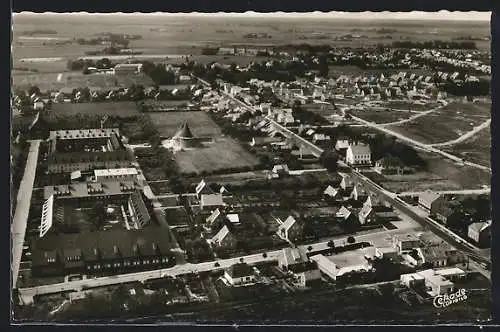 AK Sande i. Oldenburg, Gesamtansicht vom Flugzeug aus