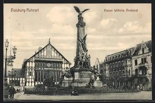 AK Duisburg-Ruhrort, Das Kaiser Wilhelm Denkmal