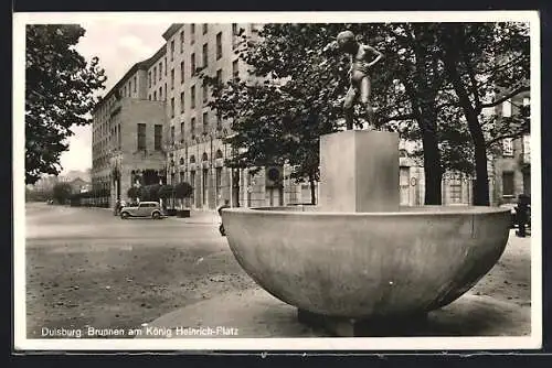 AK Duisburg, Brunnen am König Heinrich-Platz