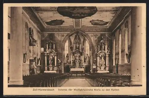 AK Zell-Harmersbach, Inneres der Wallfahrtskirche Maria zu den Ketten