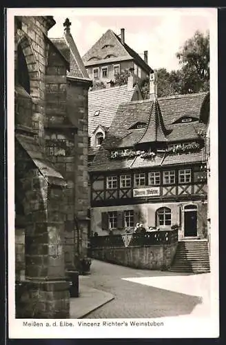 AK Meissen a. d. Elbe, Weinstuben Gasthaus Vincenz Richter`s