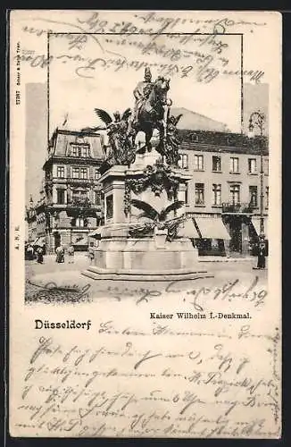 AK Düsseldorf, Kaiser Wilhelm I.-Denkmal