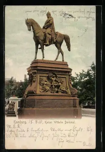 AK Hamburg, Kaiser Wilhelm-Denkmal