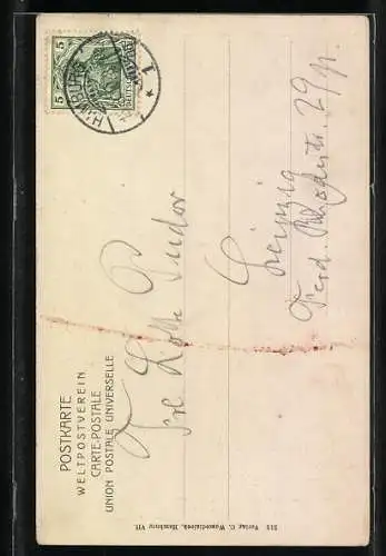 AK Hamburg, Kaiser Wilhelm-Denkmal