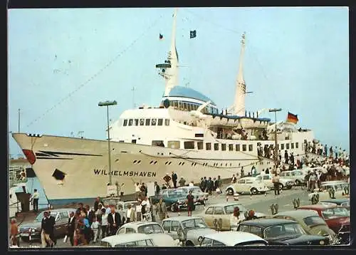 AK Salon-Seebäderschiff MS Wilhelmshaven am Anleger Südstrand