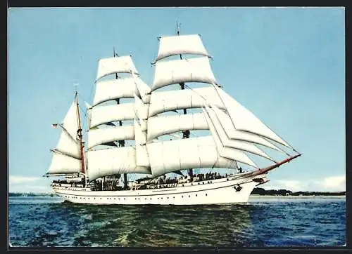AK Segelschulschiff Gorch Fock mit gesetzten Segeln