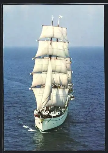 AK Segelschulschiff Gorch Fock der Bundesmarine mit gesetzten Segeln