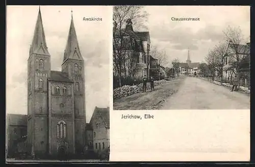 AK Jerichow /Elbe, Amtskirche, Chausseestrasse