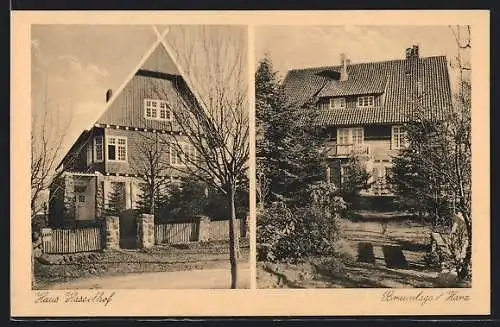 AK Braunlage /Harz, Hotel Haus Hasselhof mit Garten