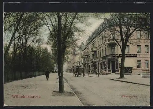 AK Wilhelmshaven, Gökenstrasse mit Schiffsausrüstungsgeschäft F. Wasem