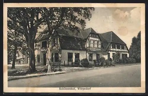 AK Wörpedorf /Lilienthal, Gaststätte Schützenhof H. H. Meyer mit Strasse
