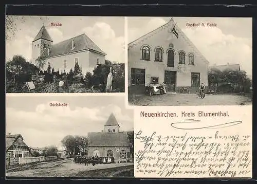 AK Neuenkirchen / Schwanenwede, Gasthof A. Bohle, Dorfstrasse