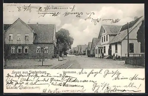 AK Siedenburg, Vorstrasse mit Wohnhäusern