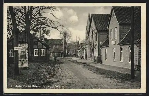 AK Dörverden a. d. Weser, Blick in die Kirchstrasse