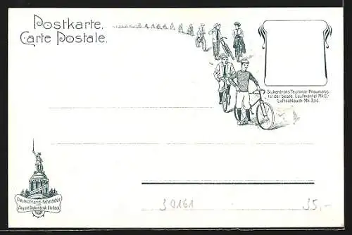 Lithographie Hannover, Georgstrasse mit Strassenbahnen, Reklame Stukenbrok-Fahrräder