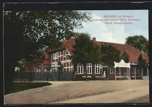 AK Medingen bei Bevensen, Gasthaus Vier Linden von Heinr. Dornbusch