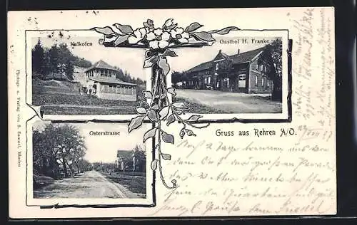 AK Rehren / A/O, Gasthof H. Franke, Kalkhofen, Osterstrasse