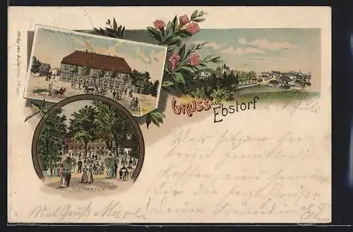 Lithographie Ebstorf, Hotel Altes Posthaus, Postgarten