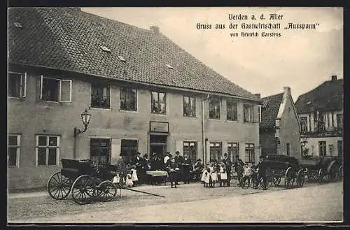 AK Verden a. d. Aller, Gasthaus Ausspann von Heinrich Carstens