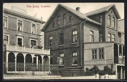 AK Borkum, Hotel Villa Busse, Strandstrasse