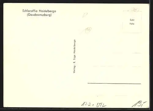 AK Heidelberg / Neckar, Schlaraffia Haidelberga, Gaudeamusburg