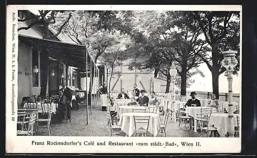 AK Wien, Franz Rockendorfers Cafe & Restaurant zum Städtischen Bad