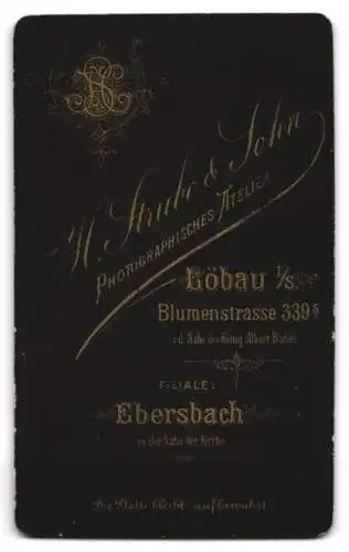 Fotografie H. Strube & Sohn, Löbau i. S., Blumenstr. 339 s, Elegante Dame mit Kreuzkette und Buch