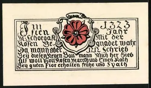 Notgeld Marktschorgast 1921, 25 Pfennig, Text und Wappen