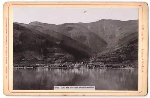 Fotografie Stengel & Markert, Dresden, Ansicht Zell am See, Blick nach dem Ort mit der Schmittenhöhe, 1895