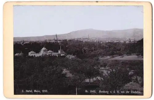 Fotografie C. Hertel, Mainz, Ansicht Homburg v. d. H., Blick nach der Stadt von der Ellerhöhe aus gesehen