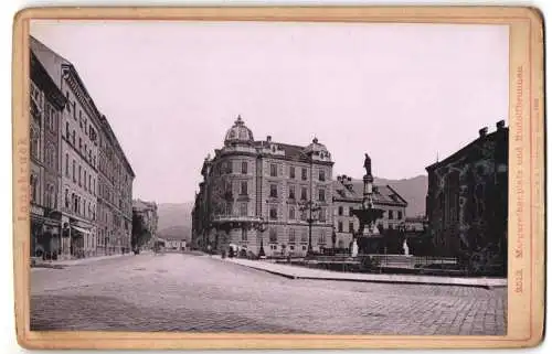 Fotografie Römmler & Jonas, Dresden, Ansicht Innsbruck, Blick auf den Margarethenplatz mit Rudolfbrunnen