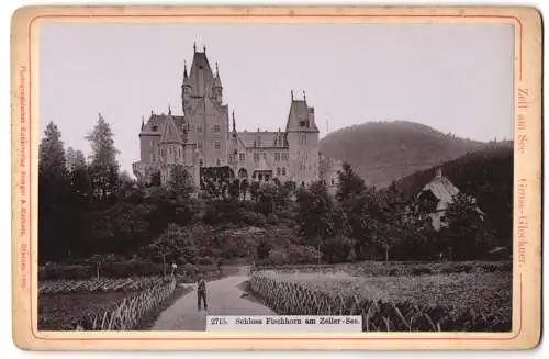 Fotografie Römmler & Jonas, Dresden, Ansicht Bruck an der Grossglocknerstrasse, Schloss Firschhorn am Zeller See, 1895