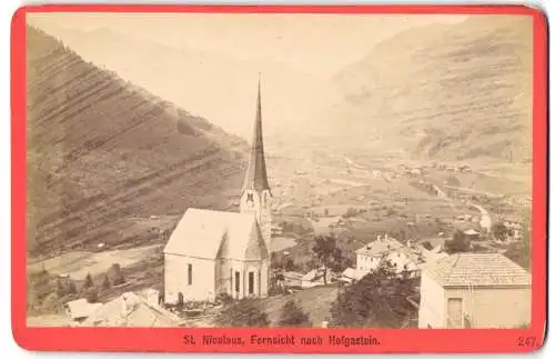 Fotografie Badli & Würthle, Salzburg, Ansicht Bad Gastein, St. Nicloaus Kirche mit Blick nach Hofgastein