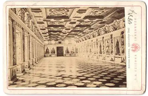 Fotografie C. A. Czichna, Innsbruck, Ansicht Innsbruck, der spanische Saal im Schloss Ambras