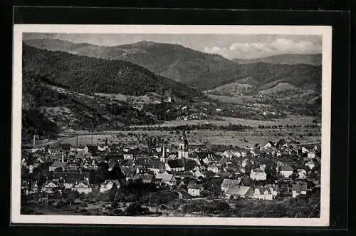 AK Haslach i. K., Ortsansicht aus der Vogelschau