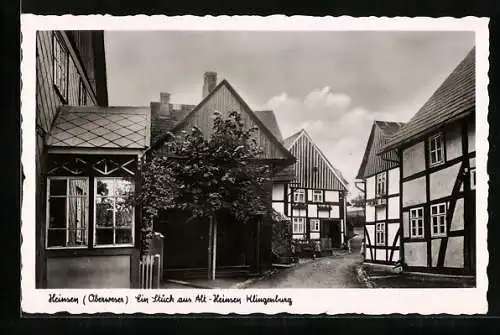 AK Heinsen /Oberweser, Strassenpartie in Alt-Heinsen Klingenburg