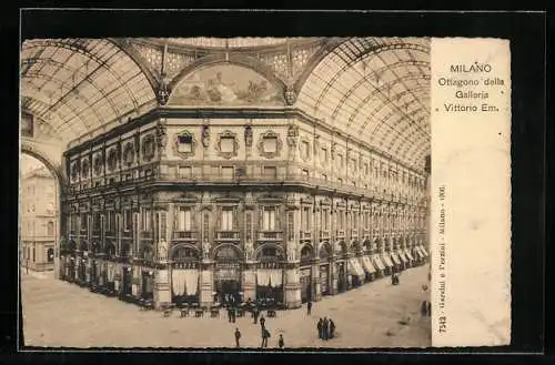 AK Milano, Ottagono della Galleria Vittorio Em.