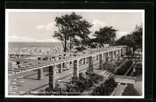 AK Kolberg, Blick auf die Strandschlossplatte