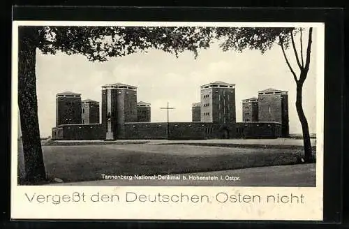 AK Hohenstein, Tannenberg Nationaldenkmal, Vergesst den Deutschen Osten nicht