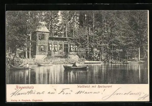 AK Ziegenhals, Waldteich mit Restaurant