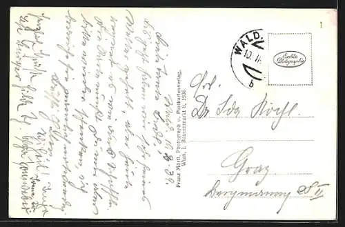 AK Wald /Obersteiermark, Ortsansicht mit Kirche