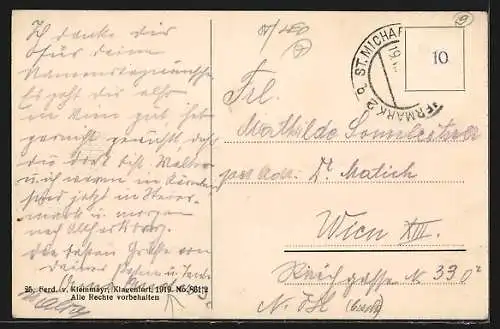 AK St. Michael /Steiermark, Panorama mit Kirche