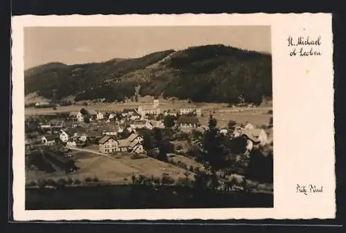 AK St. Michael ob Leoben, Totalansicht aus der Vogelschau