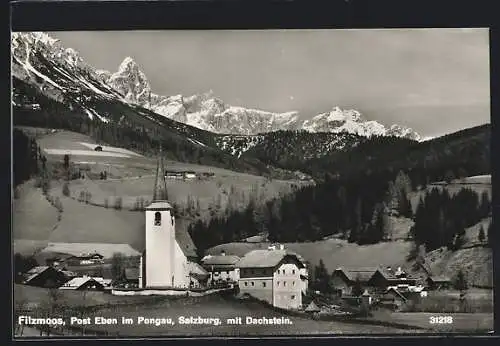 AK Filzmoos /Eben im Pongau, Totalansicht mit Umgebung und Dachstein