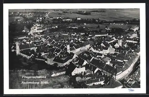 AK Radkersburg, Blick aus der Vogelschau auf den Ort
