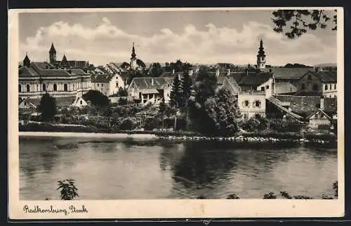 AK Radkersburg /Stmk., Ortsansicht über den Fluss