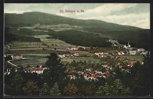 AK Ternitz, St. Johann am Steinfelde, Gesamtansicht am Berghang